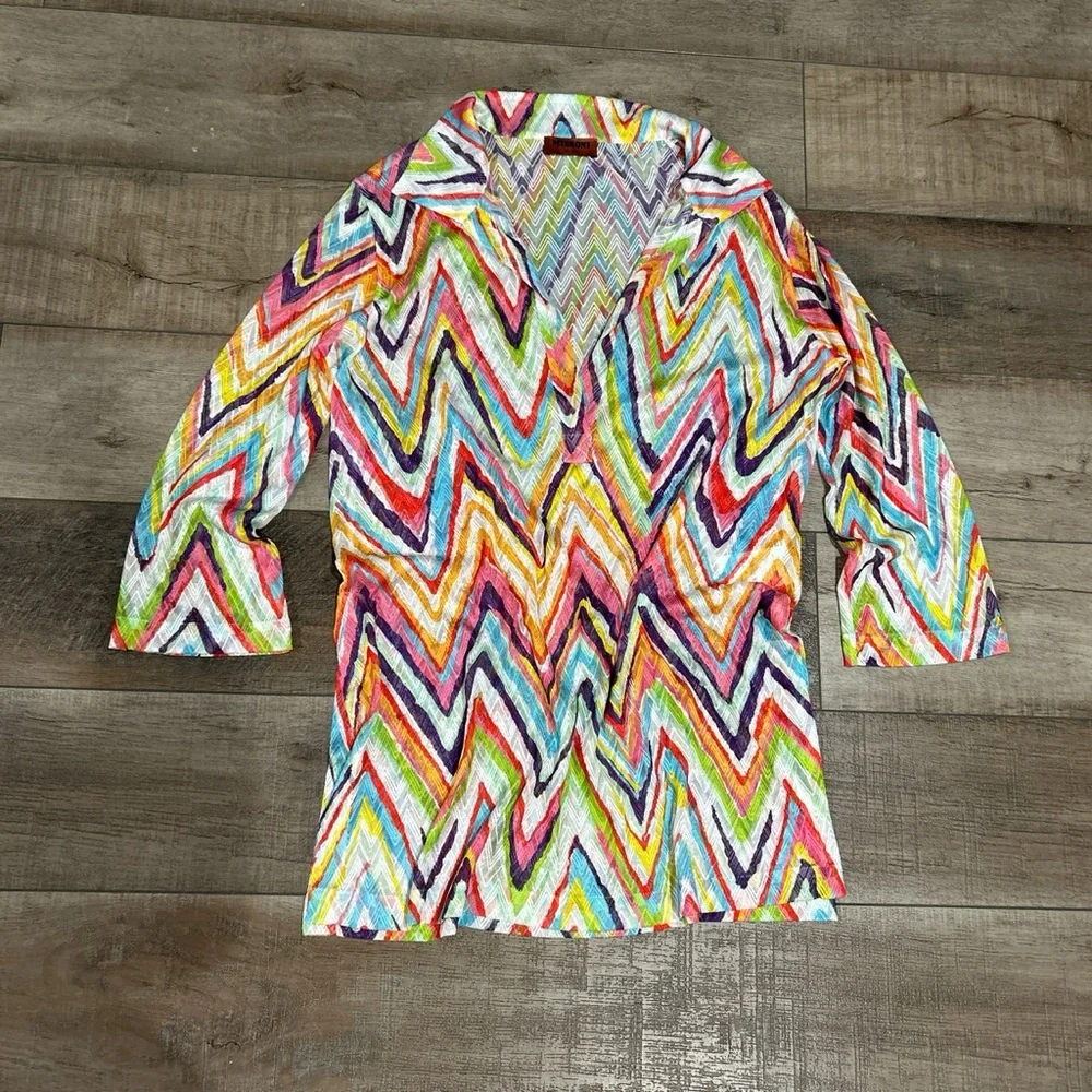 Brand new Missoni zig zag chevron knit beach cover up dress - Picture 2 of 8